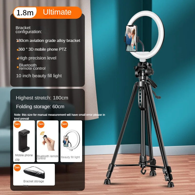 Professionelles Aluminium-Reisestativ, 140 cm für Videografie & Fotografie: Schnellplattenmontage, geeignet für Smartphones,