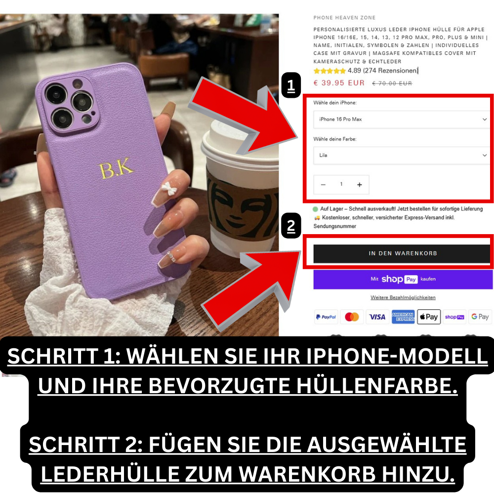 Personalized Luxury Leather iPhone Case for Apple iPhone 16/16e, 15, 14, 13, 12 Pro Max, Pro, Plus & Mini | Name, Initials, Symbols & Numbers | Custom Engraved Case | MagSafe Compatible Cover with Camera Protection & Genuine Leather