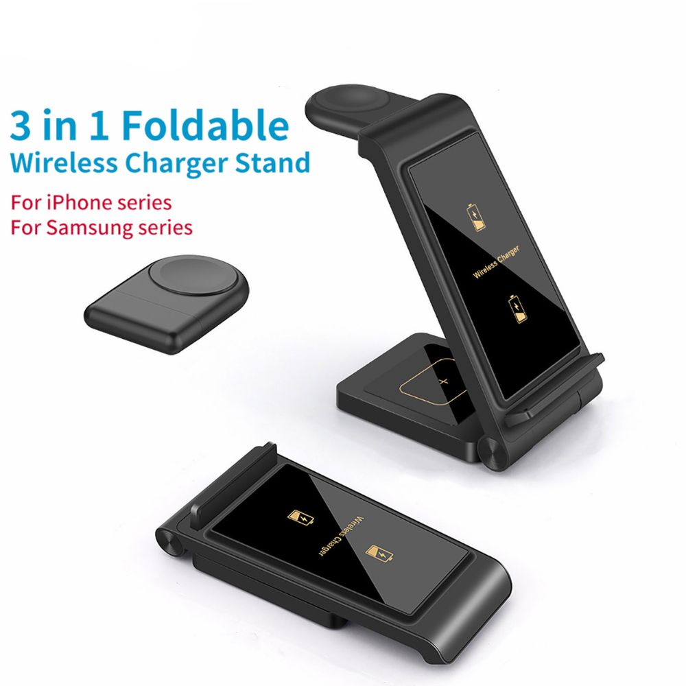 Premium 3-in-1 25W Quick Charge Dock | Wireless Charger for Smartphones, Apple iPhone, Samsung, iOS & Android Watch, AirPods, Android, Samsung Galaxy Buds, Earphones | Fast Wireless Charging Station