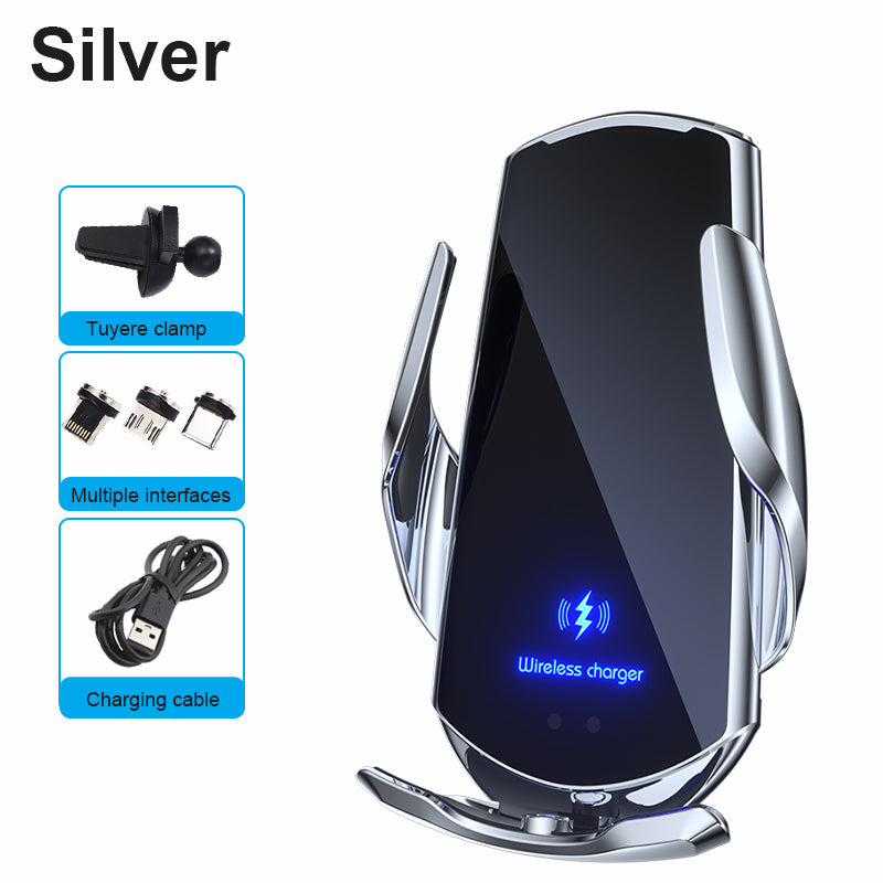 Car Wireless Phone 30 W Fast Charger | Premium USB Type-C with Magnetic Infrared Sensor, LED Indicator & Car Mount - Compatible with Smartphones, Apple iPhone, Samsung, iOS & Android