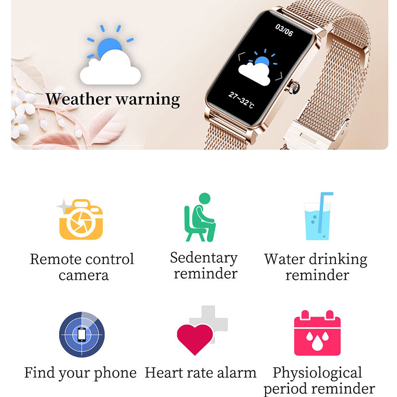 Premium Luxury Smartwatch for Women with Full Touch Screen, Bluetooth Calling, Waterproof IP67, Fitness & Health Tracker, Elegant Sport Design – Stylish Smart Watch for Daily Wear – Compatible with iOS & Android Smartphones – Limited Edition