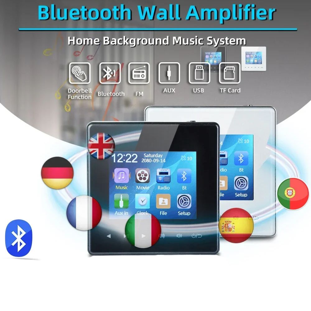 Hochwertiger Mini Bluetooth-kompatibler 2,8-Zoll-HD-Bildschirmverstärker