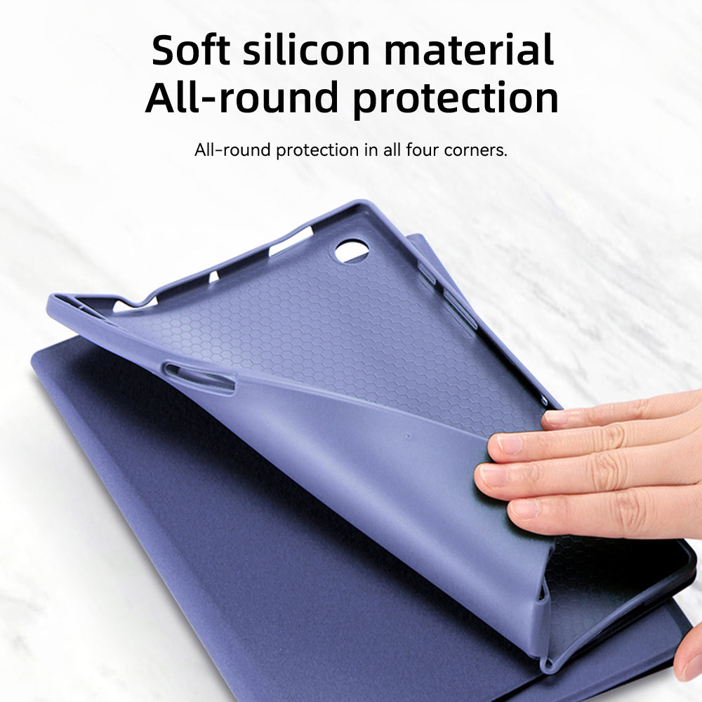 Hochwertige Hülle für Samsung Galaxy Tab S8 x700/x706, S7, S6 Lite, A7, A8: Drahtlose Maus und Tastatur, Robustes Gehäuse