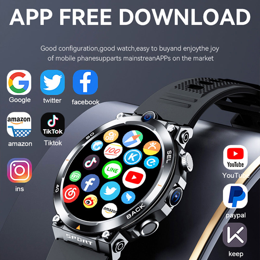 Premium Outdoor Smartwatch with GPS, Compass, NFC Access, IP68 Waterproof, Fitness & Health Tracker, 400mAh Battery, Heart Rate Monitor – Rugged Full-Touch Watch for Men & Women, Unisex Design, Ideal for Hiking, Sports & Daily Use