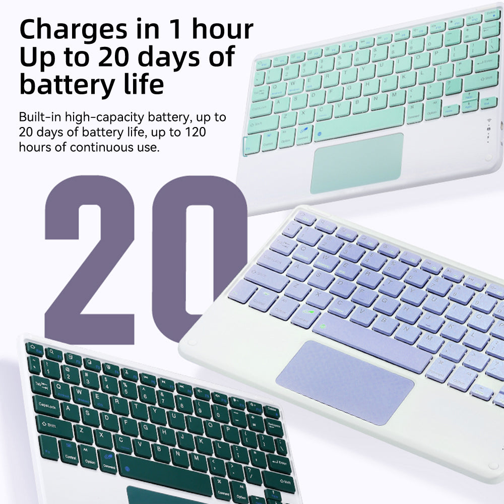 Hochwertige Hülle für Samsung Galaxy Tab S8 x700/x706, S7, S6 Lite, A7, A8: Drahtlose Maus und Tastatur, Robustes Gehäuse