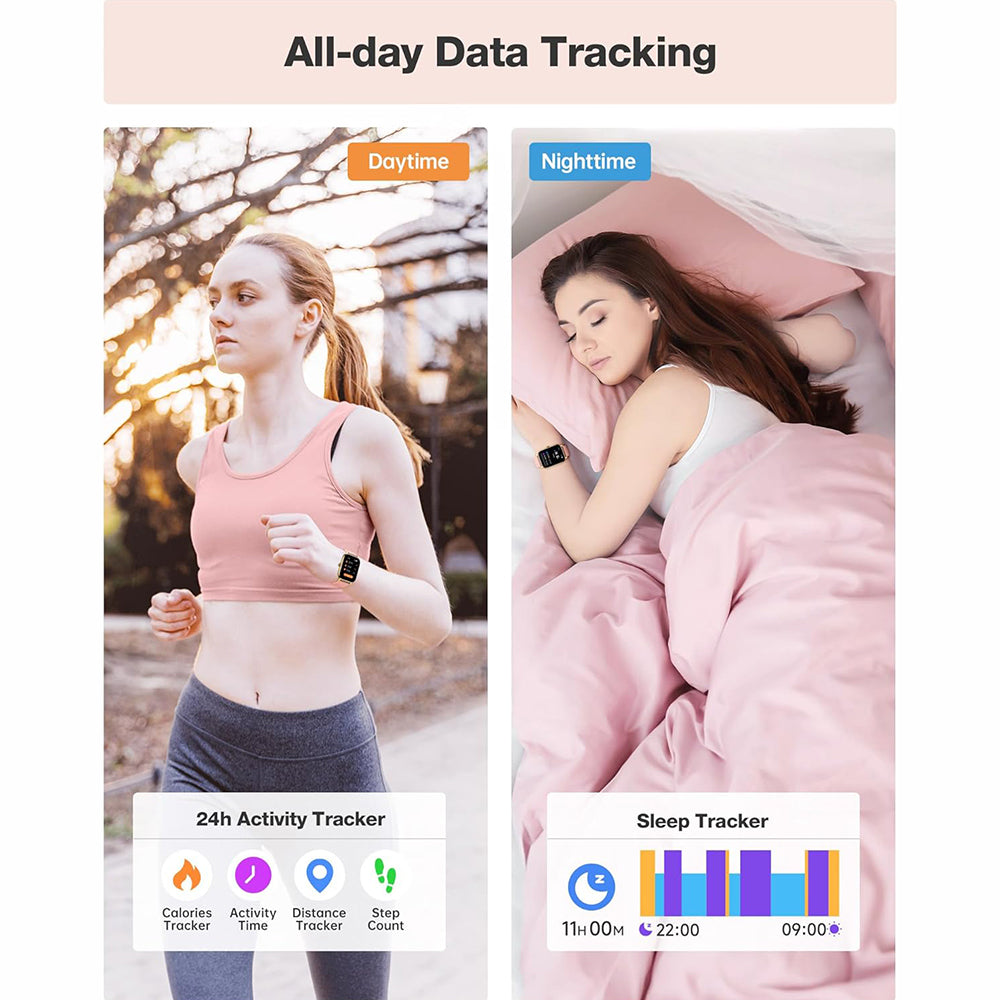 Premium Smartwatch Unisex – Fitness Watch with AI, Voice Calls, ECG, Blood Glucose Monitoring, Health Tracking, IP68 Waterproof, Step Counter, Heart Rate & Sleep Monitor, Notifications & Voice Assistant – For Women & Men