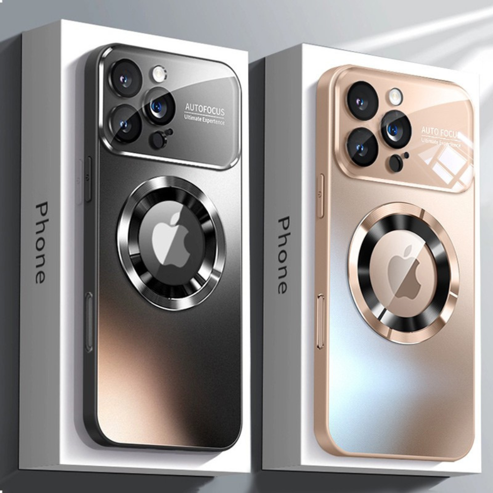 Luxury Matte Magnetic iPhone Case with Glass Lens Camera Protection | Shockproof & MagSafe Compatible | Armor Protective Cover for Apple iPhone 16/16e/15/14/13/12 Pro Max Plus Mini | Limited Edition