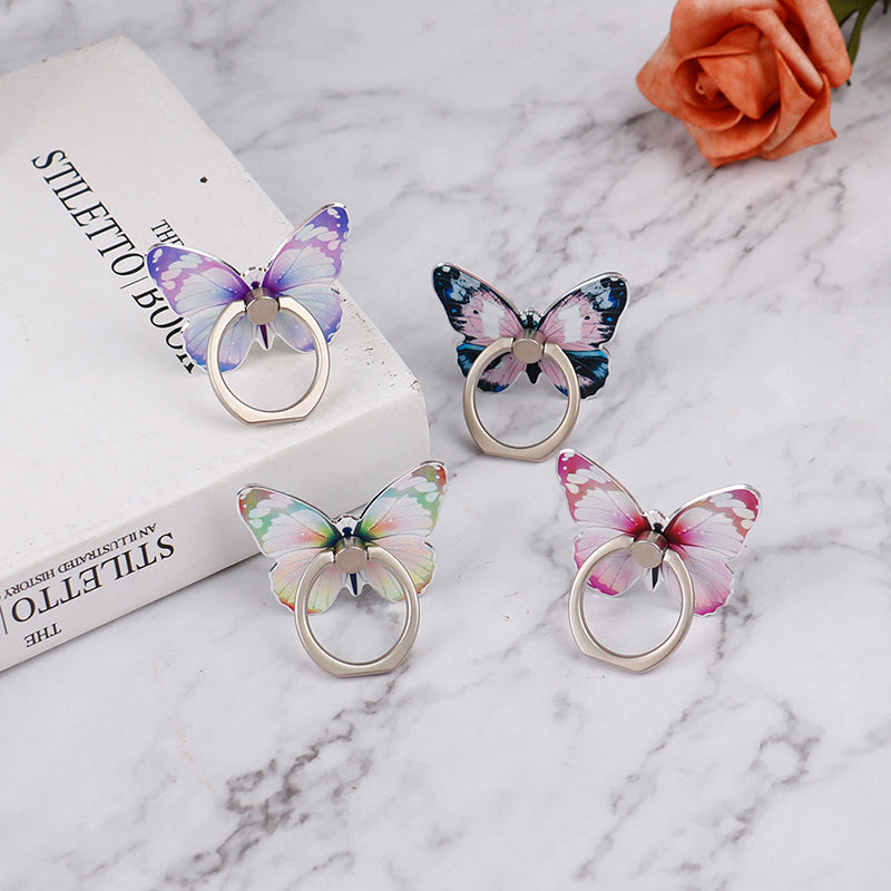 Premium Handy-Stand-Ring Schnalle, Schmetterling Cartoon, Niedlich & Kreativ: MagSafe-kompatibel für iPhone 15/14/13/12 Pro