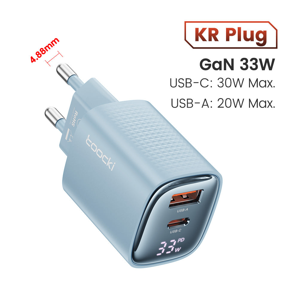 Premium Tech GaN USB Type C Charger 65W 45W PPS PD QC 4.0 | Fast Charger for Smartphones, Apple iPhone, Samsung, iOS & Android MacBook, Laptop, iPad, AirPods, Tablet, iOS