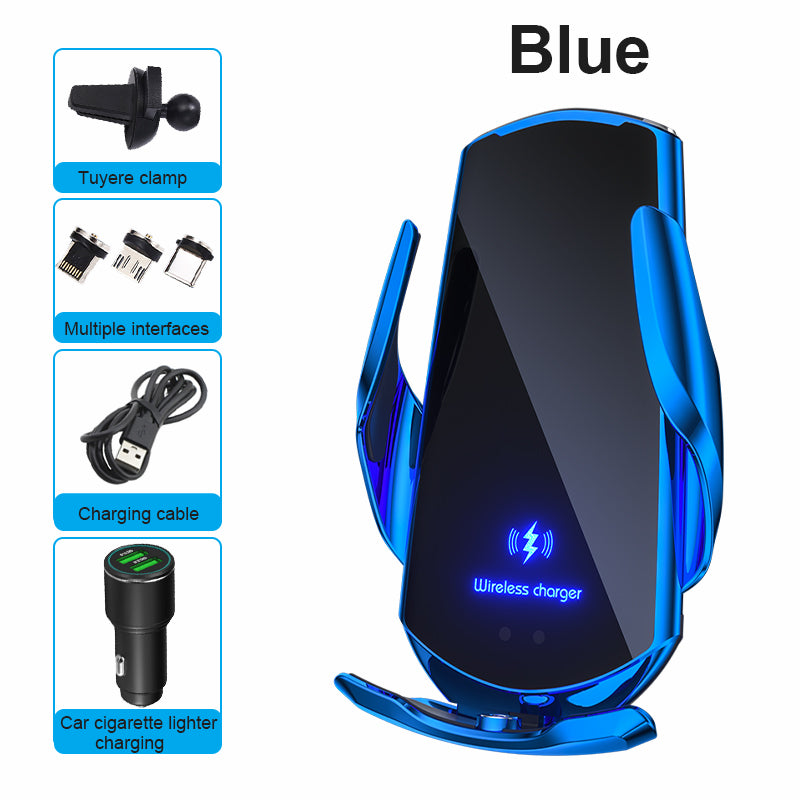 Car Wireless Phone 30 W Fast Charger | Premium USB Type-C with Magnetic Infrared Sensor, LED Indicator & Car Mount - Compatible with Smartphones, Apple iPhone, Samsung, iOS & Android