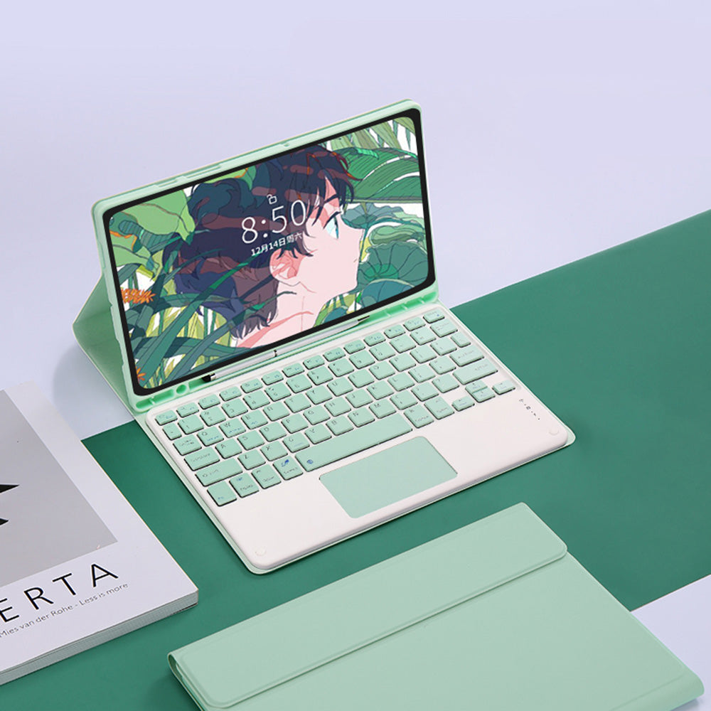 Hochwertige Hülle für Samsung Galaxy Tab S8 x700/x706, S7, S6 Lite, A7, A8: Drahtlose Maus und Tastatur, Robustes Gehäuse