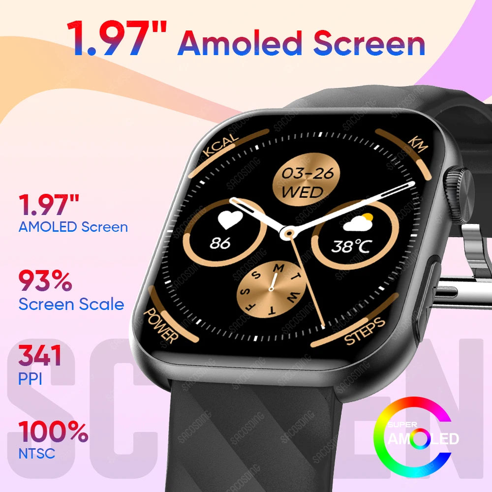 Premium Blood Glucose Smartwatch for Men and Women: AI Voice Assistant, Bluetooth Calling, Infrared SpO2 Sensor, Health Monitoring, ECG, PPG, Sleep, Heart Rate Monitor, Waterproof Fitness Tracker, Full Touch, Long Battery: iOS & Android Devices – Unisex