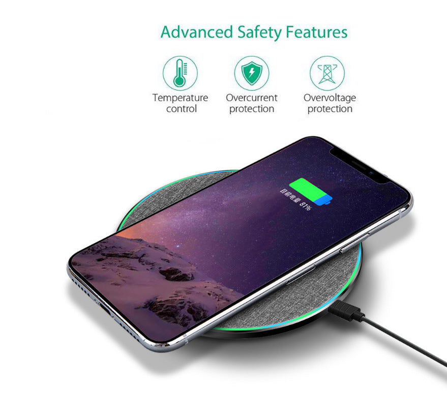 30W Fast Wireless Charging Pad | Premium USB C Charging Cable MagSafe Charger for Smartphones, Apple iPhone, Samsung, iOS & Android- Fast Wireless Charging Pad