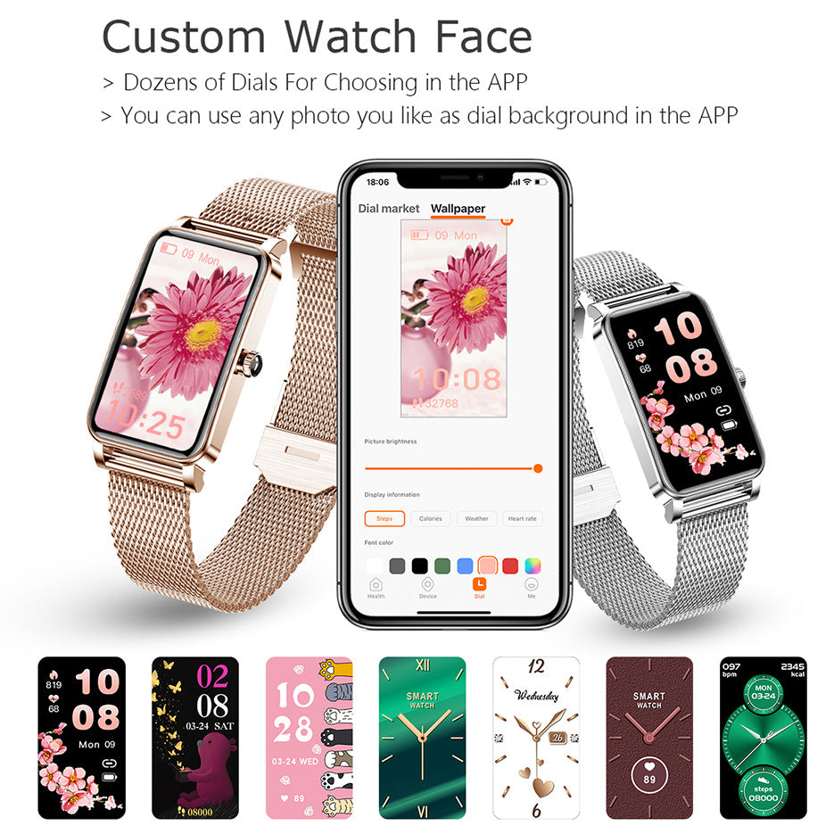 Premium Luxury Smartwatch for Women with Full Touch Screen, Bluetooth Calling, Waterproof IP67, Fitness & Health Tracker, Elegant Sport Design – Stylish Smart Watch for Daily Wear – Compatible with iOS & Android Smartphones – Limited Edition