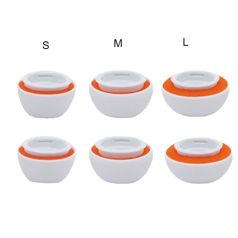 Premium Memory Foam Ear Tips & Silicone Ear Pads for Apple AirPods Pro, 4/3/2/1 and Pro Series 2024/2022/2021/2019/2016: Replacement in XS, S, M, L Sizes - Comfortable Premium Ear Tips