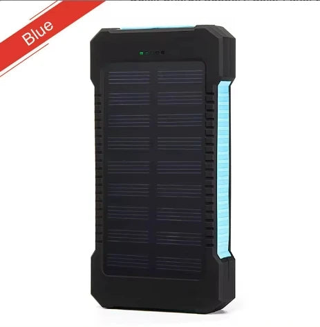 High-Quality Power Bank 20000mAh Solar Charger | Portable External Battery with 5V Fast Charging and Super Bright Flashlight for Smartphones, Apple iPhone, Samsung, iOS & Android On-the-Go