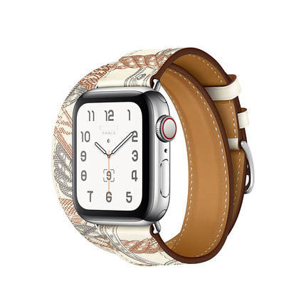 Premium Echtes Leder Armband für Apple Watch: 49mm, 45mm, 44mm, 42mm, 41mm, 40mm, Damen/Herren, iWatch Ultra/9/8/7/6/5/4/SE