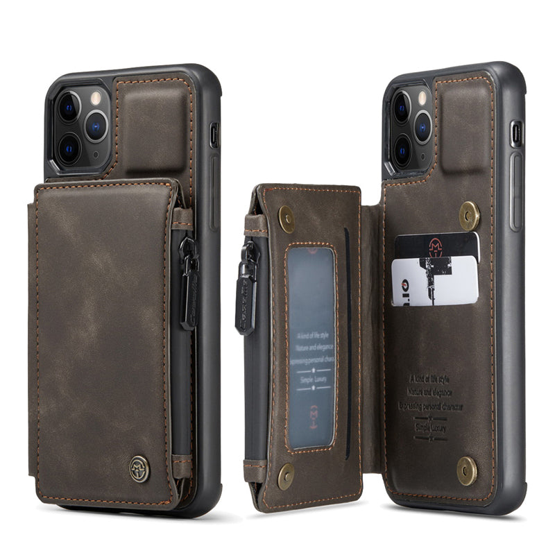 Hochwertiges Kartenfach Handy Hülle | MagSafe, Abdeckung, iPhone 15/14/13/12/11 Pro Max | 360 Grad Schutz, Wallet Design