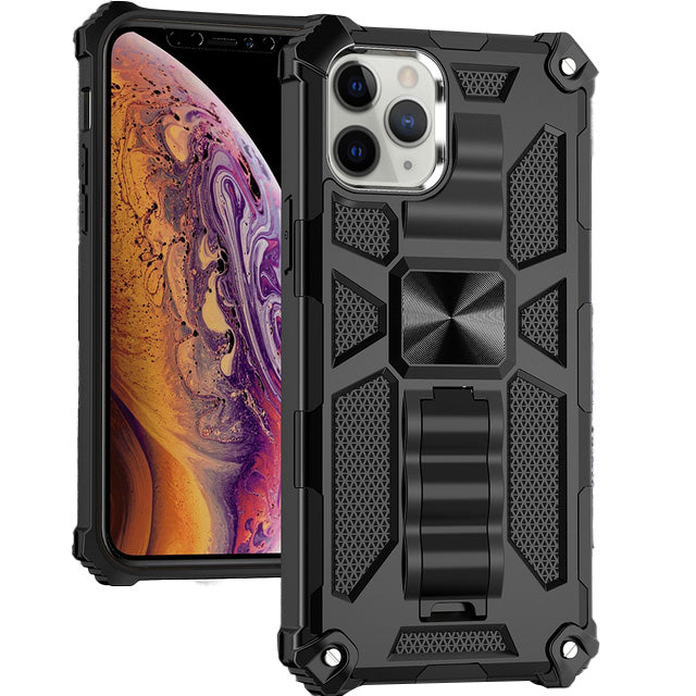 High-Quality Hybrid Military Armor iPhone Case | MagSafe Case for Apple iPhone 16/15/14/13/12 Pro Max Plus Mini with Built-in Stand, Camouflage Cover, 360-Degree Camera Protection, and Screen Protector Phone Cover