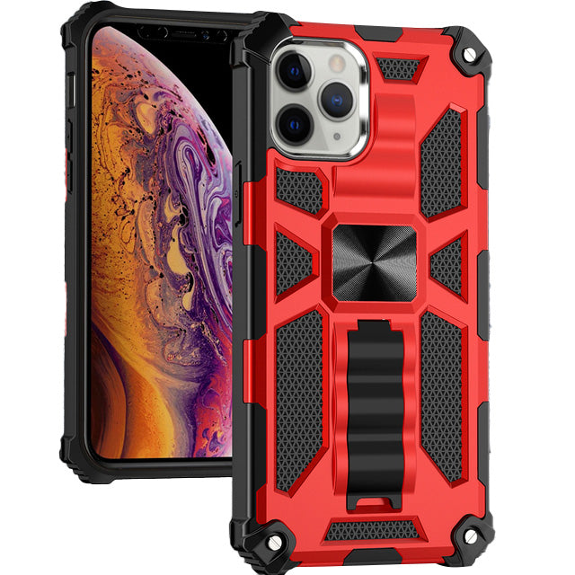 High-Quality Hybrid Military Armor iPhone Case | MagSafe Case for Apple iPhone 16/15/14/13/12 Pro Max Plus Mini with Built-in Stand, Camouflage Cover, 360-Degree Camera Protection, and Screen Protector Phone Cover