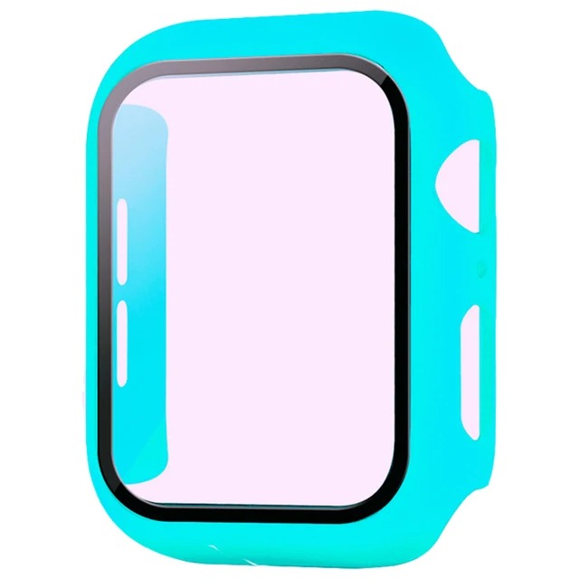 Hochwertige Glasabdeckung-Hülle & Case für Apple Watch Serie 9/8/7/6/SE/5: 44mm, 40mm, 41mm, 45mm, 42mm, 38mm | Cover