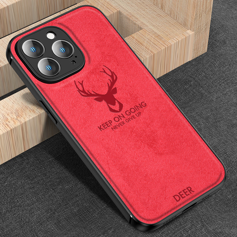 Luxus Stoßstange Leinwand Stoff Handyhülle Hülle | Abdeckung, MagSafe, Apple iPhone 15/14/13/12/11 Pro Max Rückseite Funda