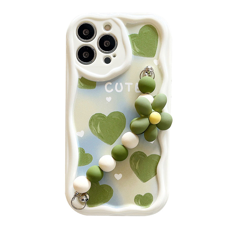 Beautiful White Heart Design Makeup Mirror iPhone Case | MagSafe-Compatible Protective Case with 360-Degree Protection and Camera Lens Cover for Apple iPhone 16/16e, 15, 14, 13, 12 Pro Max, Pro, Plus & Mini Cover | Armor Case and Bumper Cover