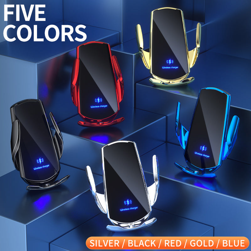 Car Wireless Phone 30 W Fast Charger | Premium USB Type-C with Magnetic Infrared Sensor, LED Indicator & Car Mount - Compatible with Smartphones, Apple iPhone, Samsung, iOS & Android