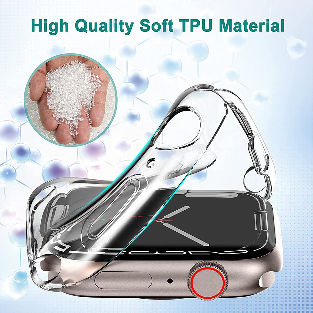 Premium Smart Devil 2er-Set Vollkleber-Softfilm für Apple iWatch 9/8/7, 41mm/45mm/SE/6/5/4, 44mm/40mm | HD-Displayschutz