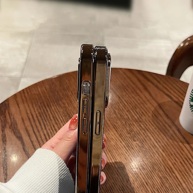 Personalized Luxury Apple iPhone Case | Names, Initials, Symbols & Numbers | MagSafe Leather Case with Metallic Gold Camera Protection for iPhone 16/15/14/13/12 Pro Max Plus Mini