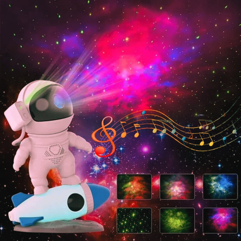 Premium Astronaut Bluetooth Speaker with Smart Alarm Clock: FM Radio, Electronic Sleep Night Light, Table Clock | Compatible with iOS/Smartphone, Laptop, Tablet, PC, Apple iPhone, iPad, MacBook, iOS, Android, Samsung Laptop, PC