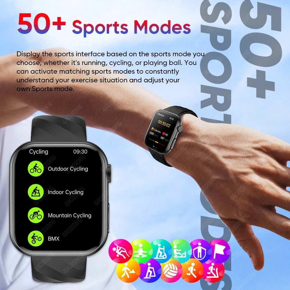 Premium Blood Glucose Smartwatch for Men and Women: AI Voice Assistant, Bluetooth Calling, Infrared SpO2 Sensor, Health Monitoring, ECG, PPG, Sleep, Heart Rate Monitor, Waterproof Fitness Tracker, Full Touch, Long Battery: iOS & Android Devices – Unisex