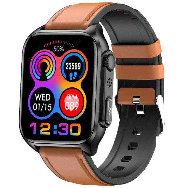 Premium Blutzucker Smartwatch für Männer mit KI Sprachassistent, Bluetooth Anruf, automatischer InfrarotBlutsauerstoffmessunga