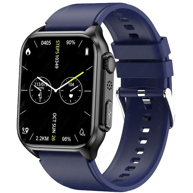 Premium Blutzucker Smartwatch für Männer mit KI Sprachassistent, Bluetooth Anruf, automatischer InfrarotBlutsauerstoffmessunga