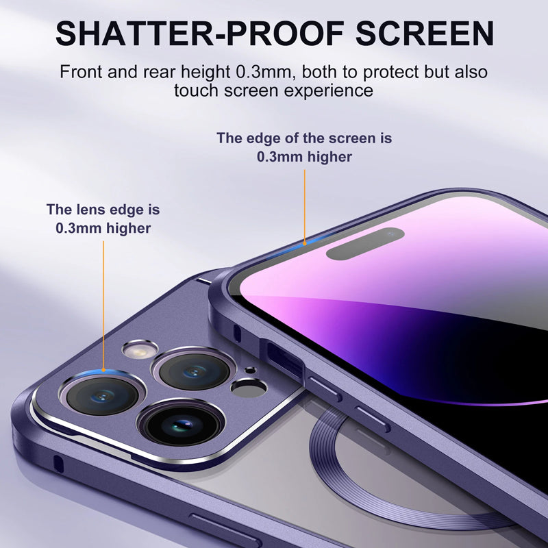 Premium Kabelloses Laden, MagSafe, Abdeckung, Hülle, magnetischer Metallständer Apple iPhone 15/14/13 Pro Max - Unsichtbarer