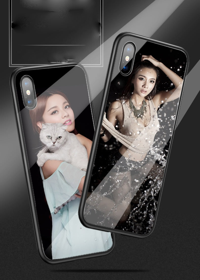 Apple iPhone HĂŒlle Benutzerdefiniertes Foto MagSafe, Kameraprotektion, gehĂ€rtetem Glas iPhone 11 12 13 14 15 Pro Max Plus