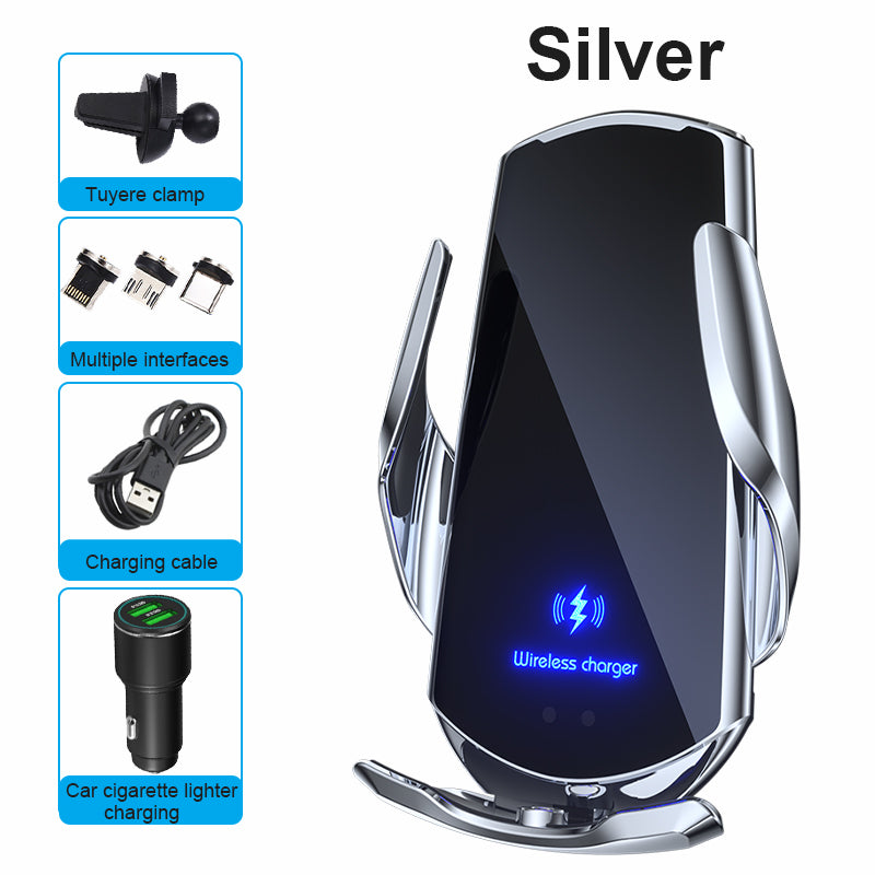 Car Wireless Phone 30 W Fast Charger | Premium USB Type-C with Magnetic Infrared Sensor, LED Indicator & Car Mount - Compatible with Smartphones, Apple iPhone, Samsung, iOS & Android