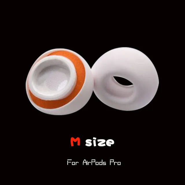 Premium Memory Foam Ear Tips & Silicone Ear Pads for Apple AirPods Pro, 4/3/2/1 and Pro Series 2024/2022/2021/2019/2016: Replacement in XS, S, M, L Sizes - Comfortable Premium Ear Tips