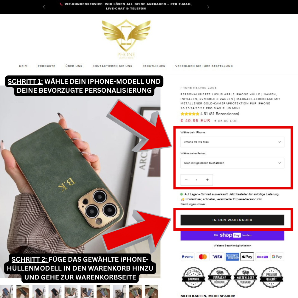 Personalized Luxury Apple iPhone Case | Names, Initials, Symbols & Numbers | MagSafe Leather Case with Metallic Gold Camera Protection for iPhone 16/15/14/13/12 Pro Max Plus Mini