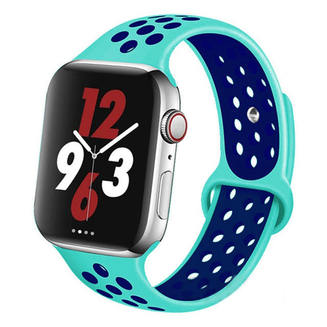 Premium Silikonarmband für Apple Watch 10/9/8/7/6/5/4/3/2/1 & Ultra 2/1, SE: 2024, 2023, 2022, 2021, 2020, 2019, 2018, 2017