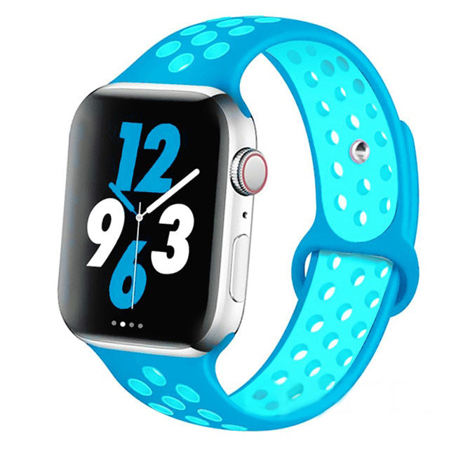 Premium Silikonarmband für Apple Watch 10/9/8/7/6/5/4/3/2/1 & Ultra 2/1, SE: 2024, 2023, 2022, 2021, 2020, 2019, 2018, 2017