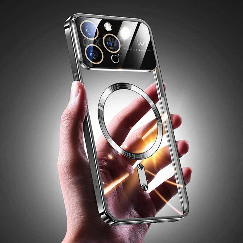 Luxus Ultra-Dünne Magsafe Magnetische Klare iPhone Hülle | Stoßfest, Transparenter Kameralinsenschutz, Kratzfest, Kabelloses Laden & Hartes PC Glas - Phone Heaven Zone