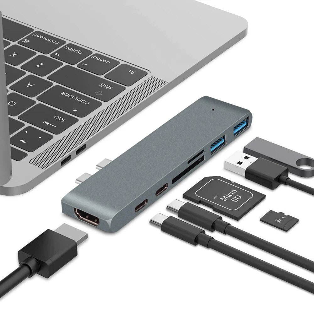Premium USB 3.1 Typ-C Hub zu HDMI Adapter 4k Thunderbolt 3 USB C Hub 3.0 | MacBook Air Pro M3 M2 M1 Chip Erweitern Sie Ihre