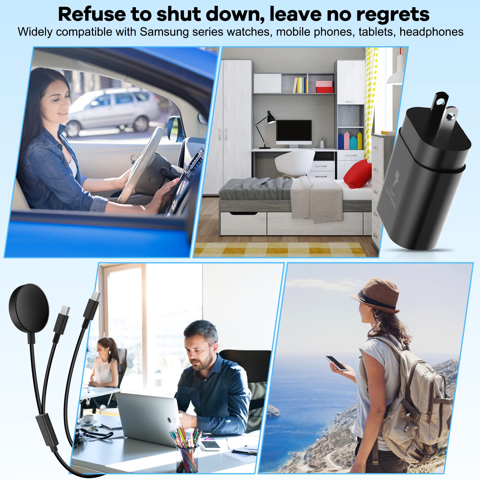 4-in-2 Gute Qualität USB-Lade-Datenkabel für iPhone Watch Ladegerät, iPhone Magnet Kabel | iWatch Typ-C Schnell