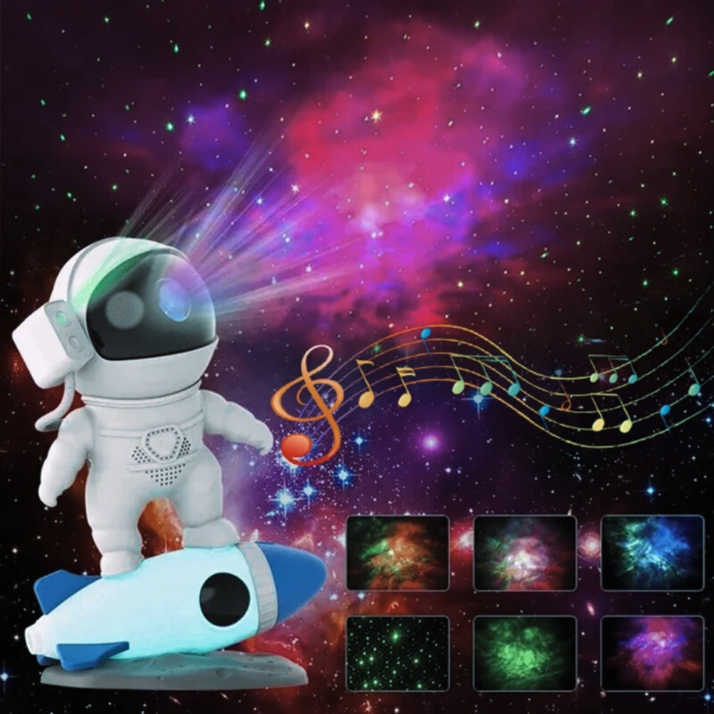 Premium Astronaut Bluetooth Speaker with Smart Alarm Clock: FM Radio, Electronic Sleep Night Light, Table Clock | Compatible with iOS/Smartphone, Laptop, Tablet, PC, Apple iPhone, iPad, MacBook, iOS, Android, Samsung Laptop, PC