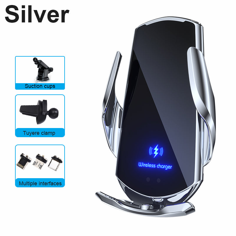 Car Wireless Phone 30 W Fast Charger | Premium USB Type-C with Magnetic Infrared Sensor, LED Indicator & Car Mount - Compatible with Smartphones, Apple iPhone, Samsung, iOS & Android