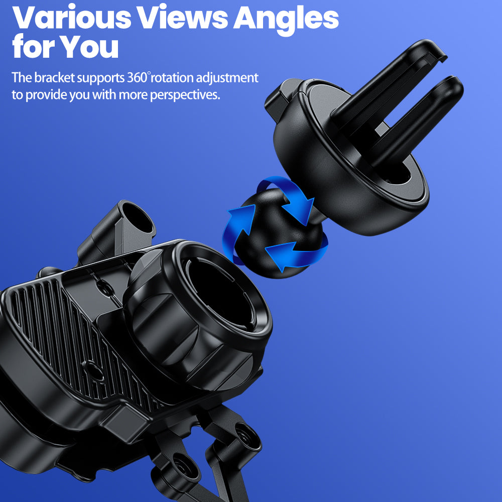 GravityDrive Premium Handyhalter - Lüftungsklammer mit Schwerkraftsensor für iPhone, Xiaomi, Samsung & 4,7-6,9 Zoll Handys