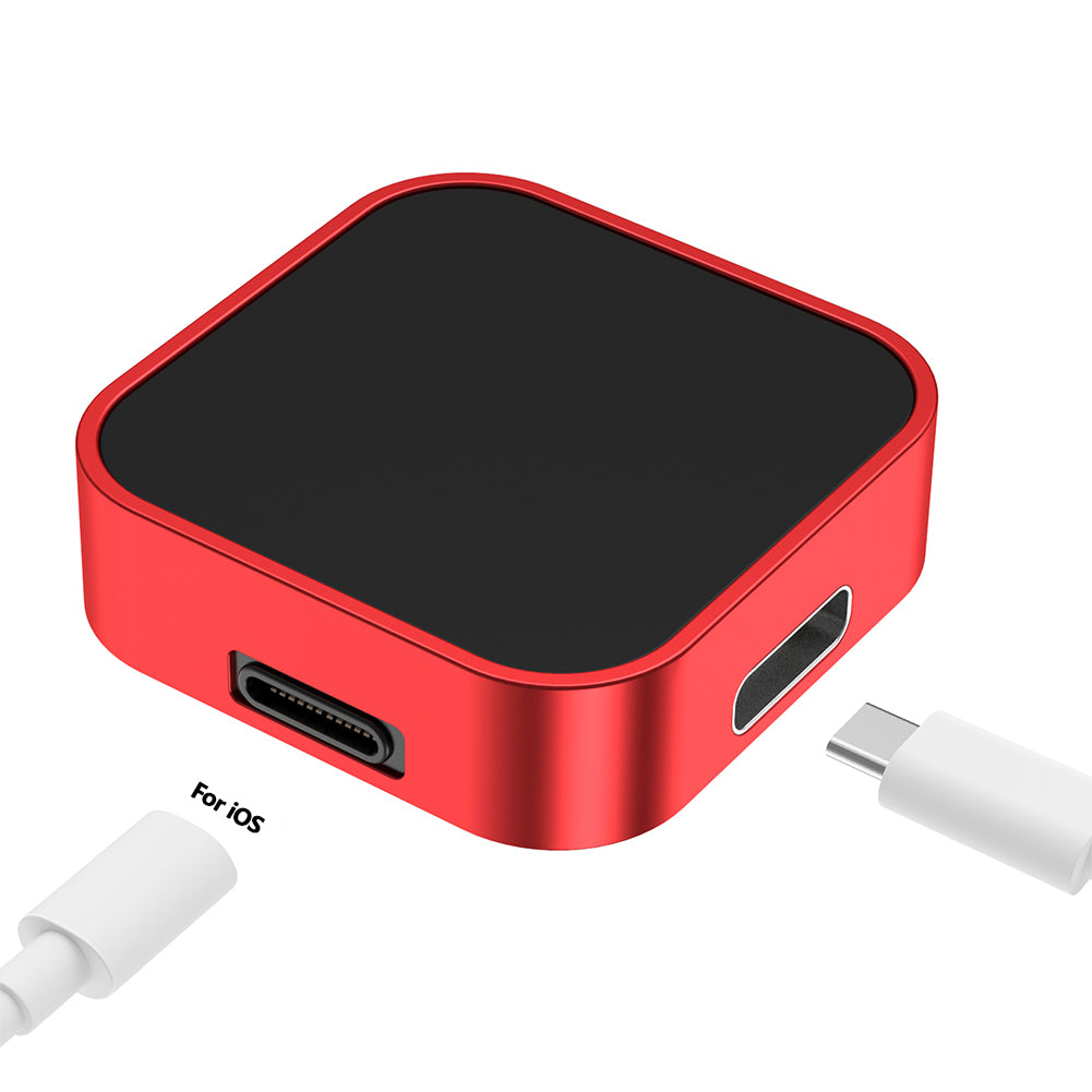 Premium 2-in-1 Ladedock Ständer 8-Pin Typ-C Drahtloses Magnetisches Ladegerät für Apple Watch Ultra | Kompatibel mit Apple