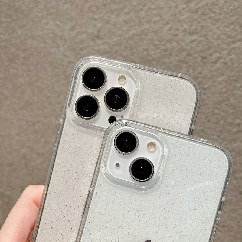 Luxus Bling Glitzer Transparente Stoßfeste Hülle für Apple iPhone | Stilvoll & Schützend