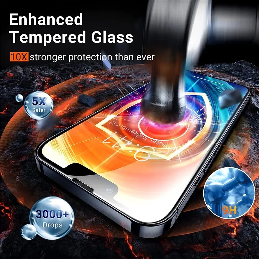 Premium Ultra-Klare Panzerglas Displayschutzfolie & Kamera Schutz für Apple iPhone – 9H Gehärtetes Glas, Blasenfrei,